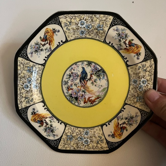 ANTIQUE WEDGWOOD ENGLAND SIX SIDED ORIENTAL DESIGN PLATE 8" BEAUTIFUL F1197 - Picture 1 of 4